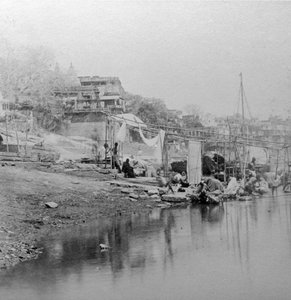 Uiva ghat, Benares, Intia, 1800-luvun loppu tai 1900-luvun alku