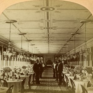 Ruokasali, Grand Union Hotel, Saratoga, New York, Yhdysvallat.