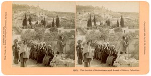 Getsemanen puutarha ja Öljymäki, Palestiina, 1898.