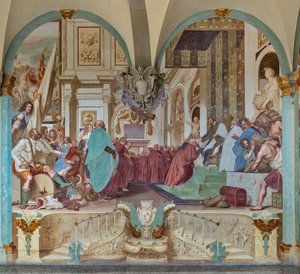 Cosimo I ja hänen poikansa Francesco hallituksen kanssa
