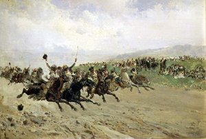 Andalusia: hevoskilpailut messuilla, 1800-luvun loppupuoli tekijältä Baldomero Calopre y Gimenez