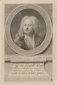 Sylvius Leopold Weissin muotokuva 1686-1750, 1750.