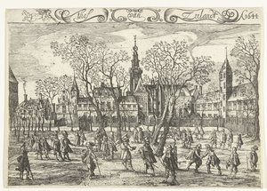 Zeelandin tuomioistuin Middelburgissa, 1644 thof van Zeelandt Ao. 1644 (otsikko esineessä) tekijältä Balthasar Florisz. van Berckenrode