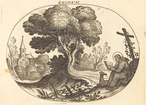 Pyhä Egidius ja Doe tekijältä Balthasar Moncornet