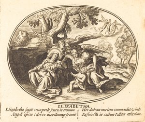 Pyhän Elisabetin lento Pietarin Johanneksen kanssa tekijältä Balthasar Moncornet