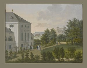 Schloss Hunyadi, Maria Enzersdorf, noin 1815 (wc ja guassi paperille).