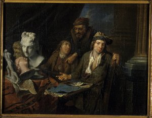 Taiteilijastudio, 1703 tekijältä Balthasar van den Bossche