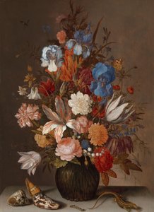 Asetelma kukkien kanssa tekijältä Balthasar van der Ast