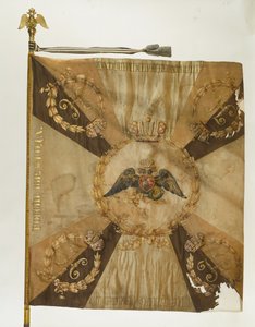 Moskovan jalkaväkirykmentin Pyhän Yrjön lippu Nikolai I:n aikaan, 1830-1840
