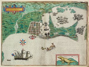 Cartagenan kartta tekijältä Baptista Boazio