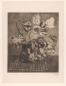 Tulipes en un acabat de càntir