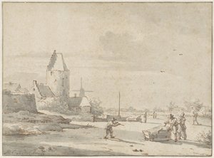 Talvimaisema tekijältä Barend Cornelis Koekkoek (attributed to)