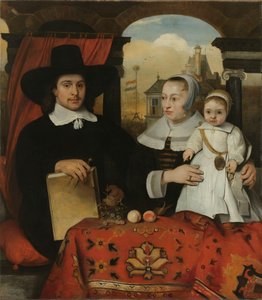 Willem van der Helm (n. 1625-75), Leidenin kunnanarkkitehti vaimonsa Belytgen Cornelisdr van der Scheltin (k. 1661) ja heidän poikansa Leendertin (1622-64) kanssa