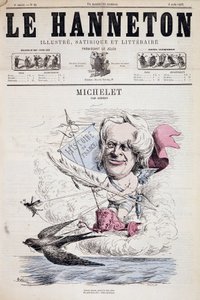 Sarjakuva Jules Michelet - Gedeon elokuvassa "" Le Hanneton"" 8.8.1867 tekijältä Baril Gedeon