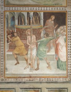 Kohtaus Uudesta testamentista: Kristuksen liputus (fresko)