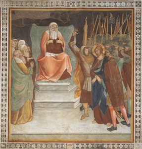 Kohtaus Uudesta testamentista: Jeesus ennen Kaifasta (fresko)