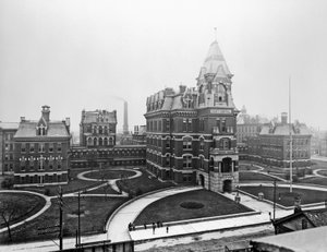 Cook County Hospital, n. 1900, Chicago, Illinois, USA, n. 1900 (b/w valokuva)