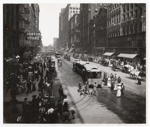 State Street, Chicago, Illinois, USA, n. 1905 (m/v valokuva) tekijältä Barnes and Crosby