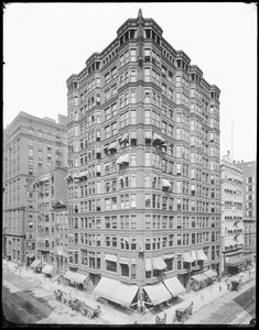 Tacoma Building, Chicago, Illinois, USA, n. 1905 (b/w valokuva)