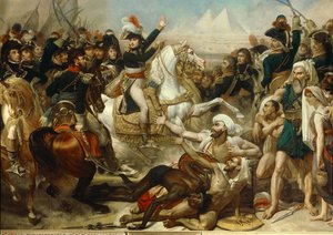 Egyptin kampanja (retkikunta) (1798-1801): Napoleon Bonaparte siunaa armeijaa ennen pyramiditaistelua, 21. heinäkuuta