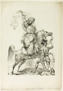 Mounted Mameluke Chieftain huutaa apua tekijältä Baron Antoine Jean Gros
