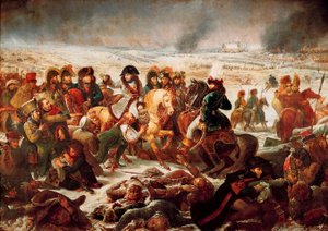 Napoleon I Eylaun taistelukentällä 9.2.1807. 1808 (öljy kankaalle)