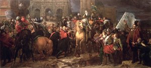 Henri IV:n saapuminen Pariisiin, 22. maaliskuuta 1594 (maalattu 1817) tekijältä Baron François Pascal Simon Gérard
