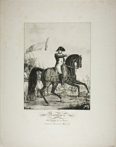 Napoleon hyvien miestensä saattajana palasi Ranskaan 1. maaliskuuta 1815 tekijältä Baron François Pascal Simon Gérard