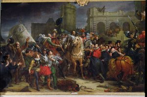 Henri IV:n (1553-1610) saapuminen Pariisiin, 22. maaliskuuta 1594 tekijältä Baron François Pascal Simon Gérard