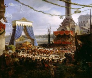 Kaarle X:n saapuminen Pariisiin vihkimisen jälkeen 6.6.1825