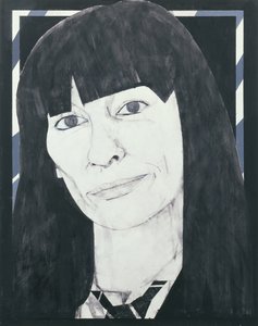 Beryl Bainbridgen muotokuva, kuvitus Cosmopolitanille, 1970 (guassi aluksella)