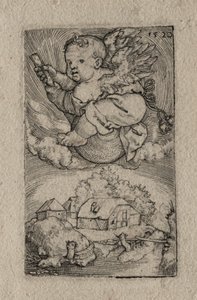 Nero ratsastaa pallon päällä, 1520. tekijältä Barthel Beham