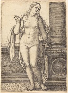 Lucretia seisoo pylväässä tekijältä Barthel Beham