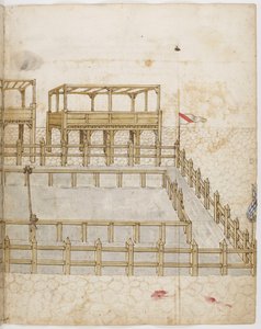 Lice pour turnaus. Enluminure du Livre des turnaus du Roi René d