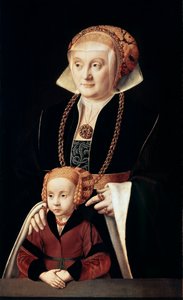 "Muotokuva naisesta tyttären kanssa", 1530-c1540-luku.