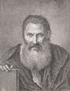 Muotokuva parrakkaasta miehestä, jolla on kirja, n. 1750-1815. tekijältä Bartholomaeus Ignaz Weiss