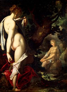 Hermaphroditus ja Salamace, Bartholomaeus Spranger (1546-1611) tekijältä Bartholomaeus Spranger