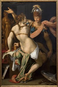 Ulysses ja Circe. Bartholomeus Sprangerin (1546-1611) maalaus, öljy kankaalle