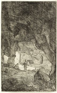 Grotto and Friars, Rooman raunioista tekijältä Bartholomeus Breenbergh