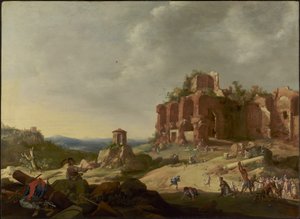 Pyhän Stefanuksen kivittäminen tekijältä Bartholomeus Breenbergh
