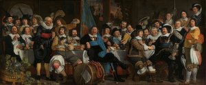 Kiväärin ateria Munsterin rauhan kunniaksi. 1648 tekijältä Bartholomeus van der Helst