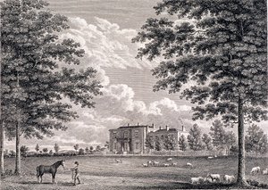 Brockwell Hall, Herne Hill, Lambeth, Lontoo, 1820 tekijältä Bartholomew Howlett