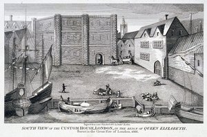 Custom House, Lontoo, 1815 tekijältä Bartholomew Howlett