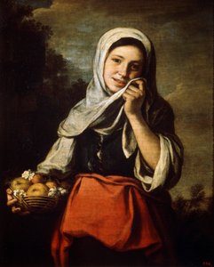 Tyttö myy hedelmiä, c1650-c1660 tekijältä Bartolomé Esteban Murillo