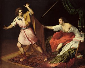 Joosefin ja Potifarin vaimo tekijältä Bartolomé Esteban Murillo