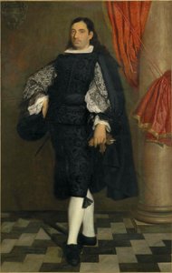 Muotokuva 34-vuotiaasta herrasmiehestä, oletettavasti Ostiglianin perheen jäsenestä. tekijältä Bartolomé Esteban Murillo