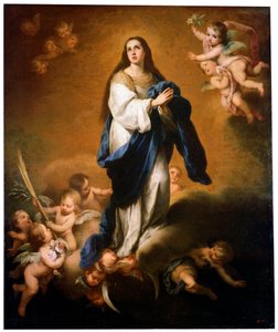 Siunatun Neitsyt Marian taivaaseenastumisaika 1645-1655. tekijältä Bartolomé Esteban Murillo