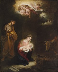 Syntymä ja ilmestys paimenille tuonpuoleisille tekijältä Bartolomé Esteban Murillo