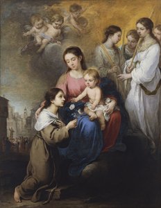 Neitsyt ja lapsi Pyhän Viterbon Ruusun kanssa tekijältä Bartolomé Esteban Murillo