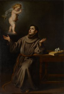 Pyhän Antoniuksen Padovalaisen visio, 1652. tekijältä Bartolomé Esteban Murillo